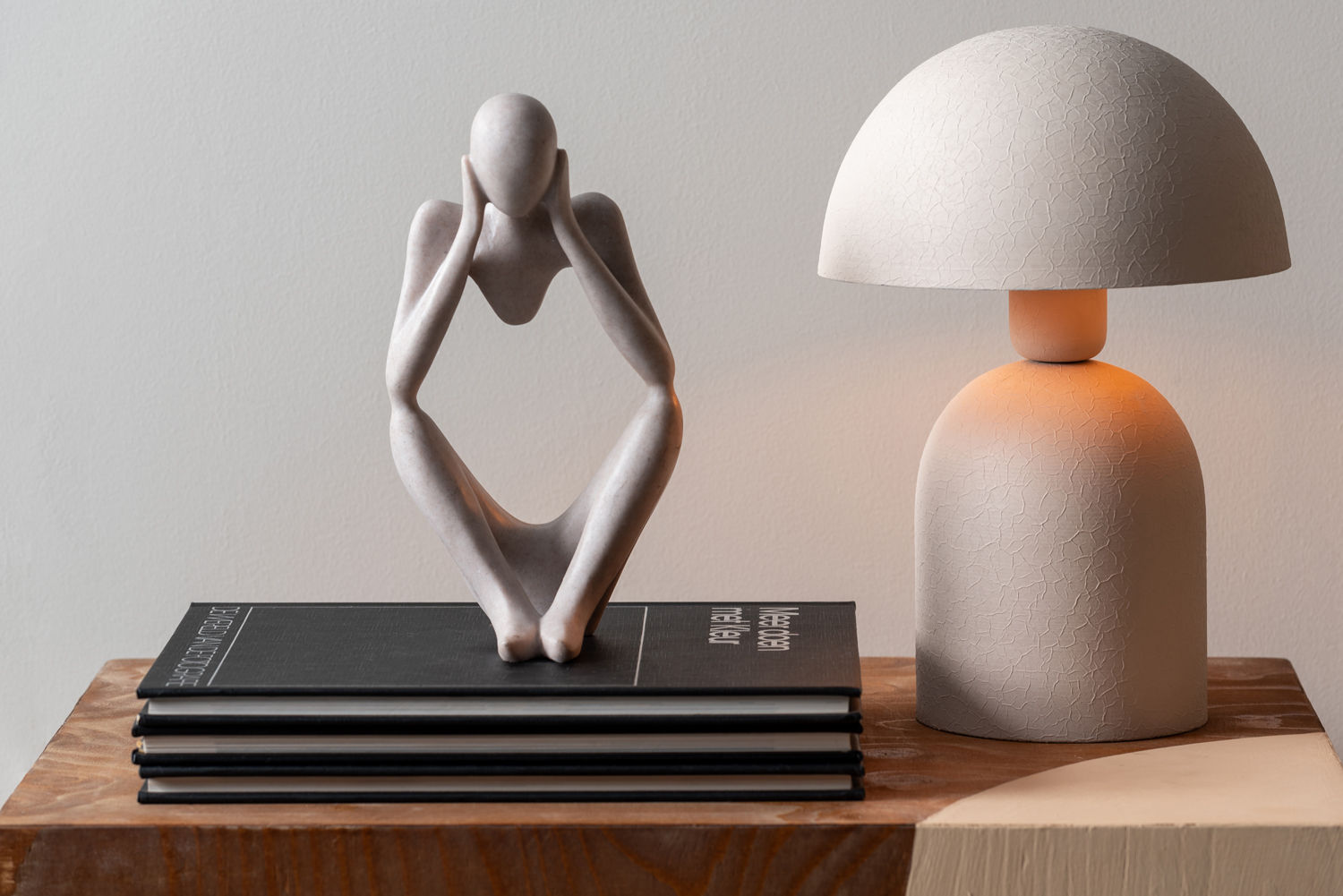 Beeld Goote Polyresin Lichtgrijs H21 cm - Afbeelding 5