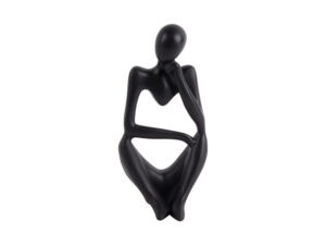 Beeld Flaammu Polyresin Zwart H24 cm