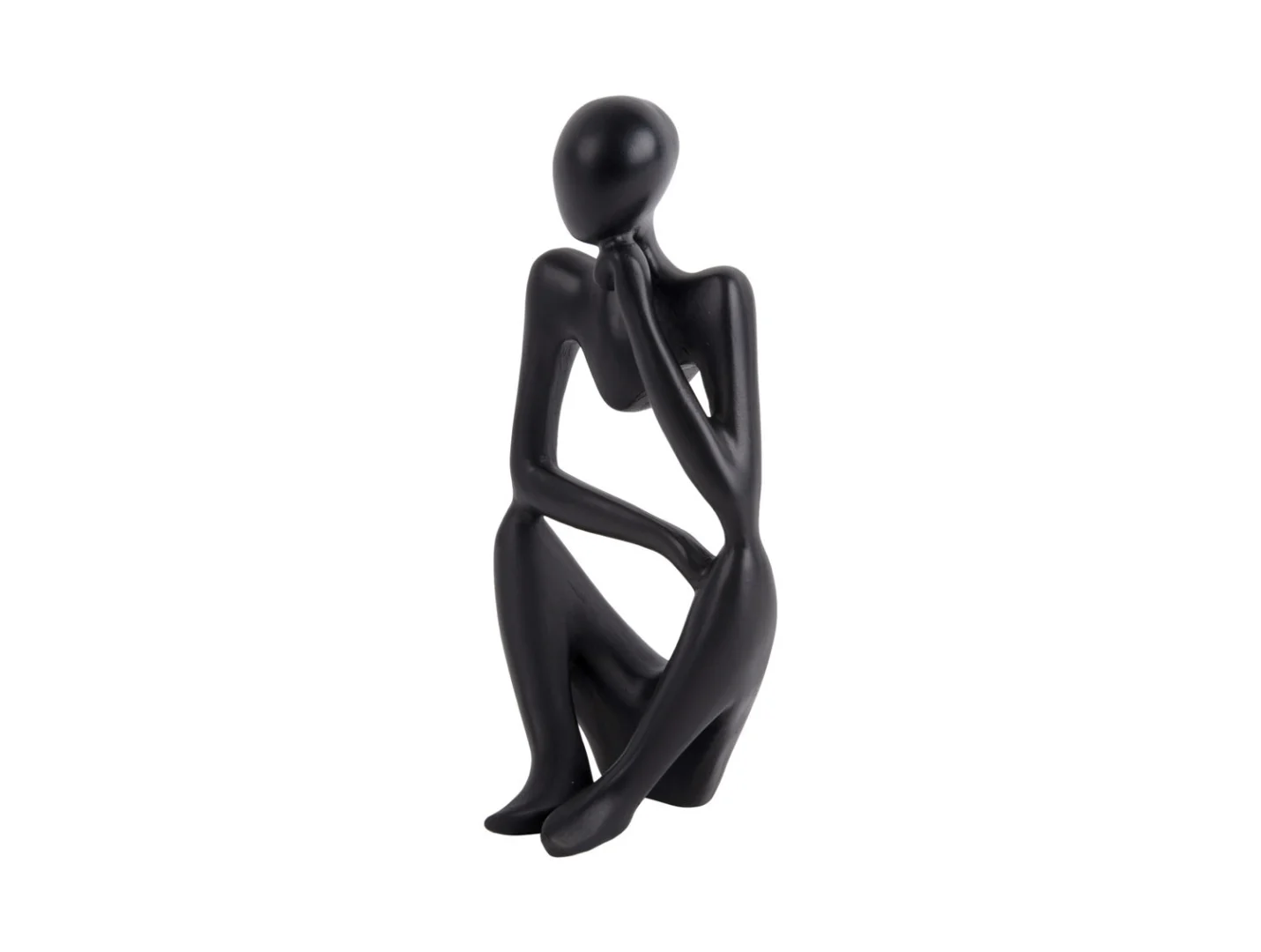 Beeld Flaammu Polyresin Zwart H24 cm - Afbeelding 2
