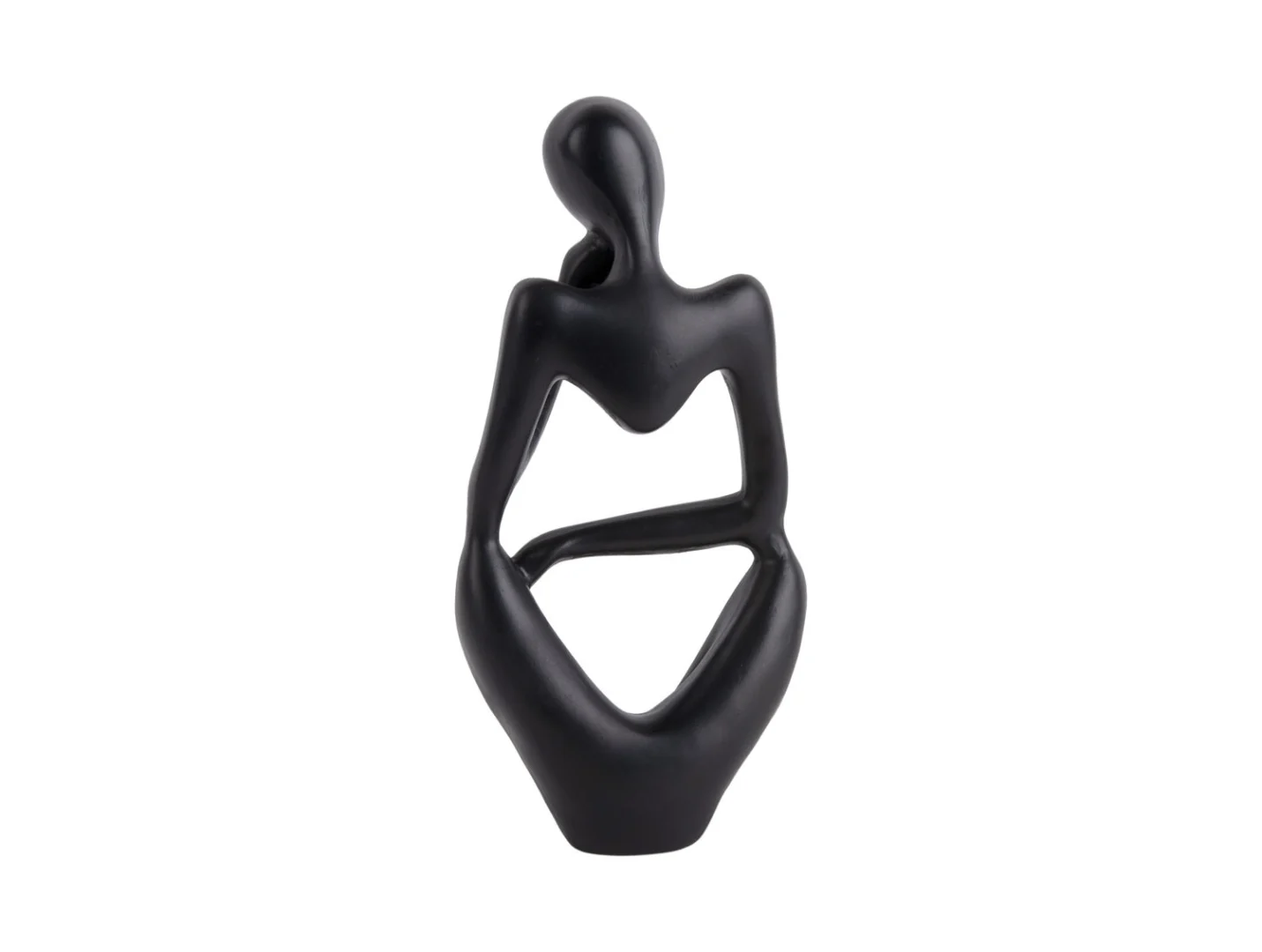 Beeld Flaammu Polyresin Zwart H24 cm - Afbeelding 3