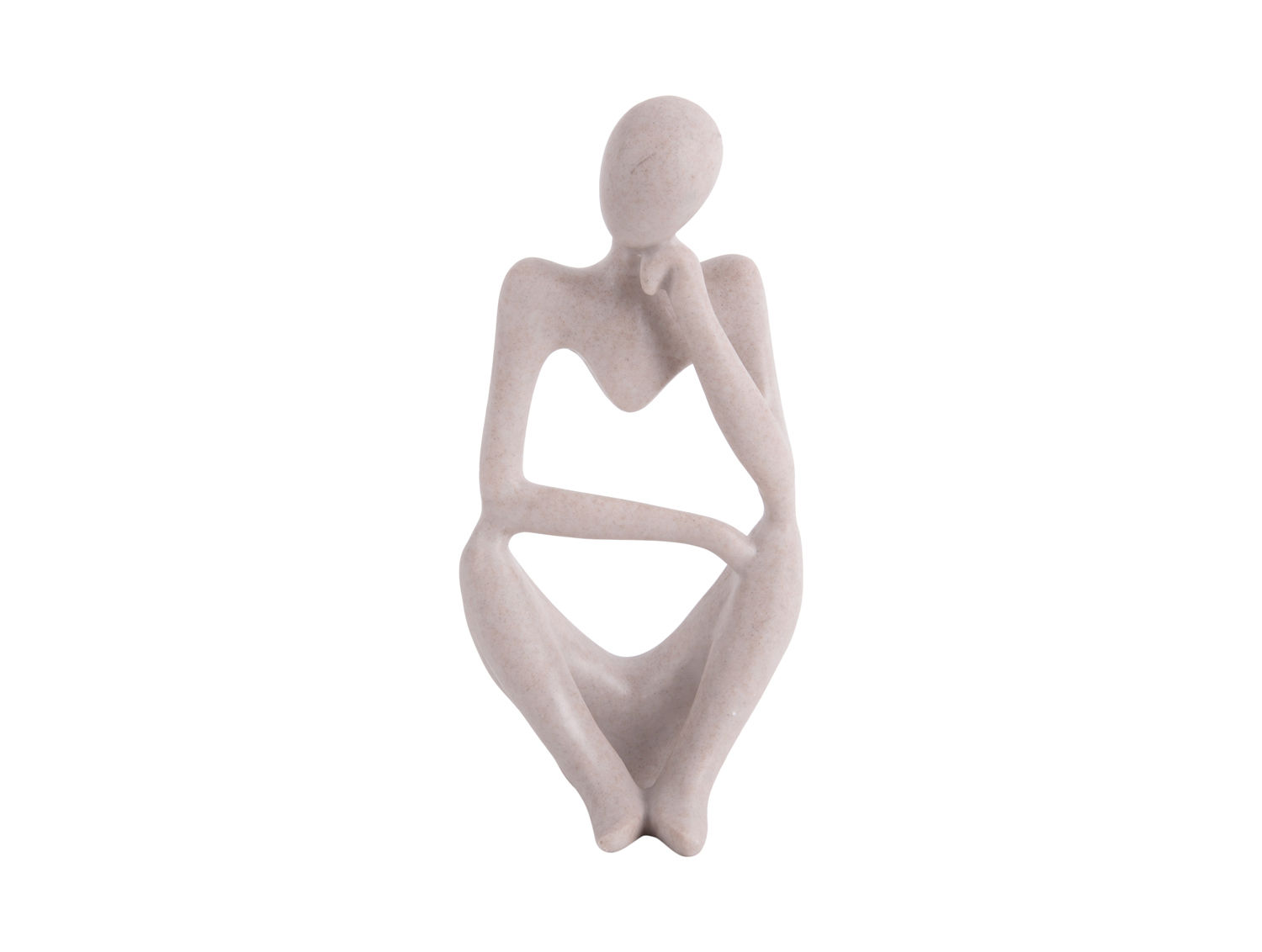 Beeld Peekir Polyresin Lichtgrijs H24 cm