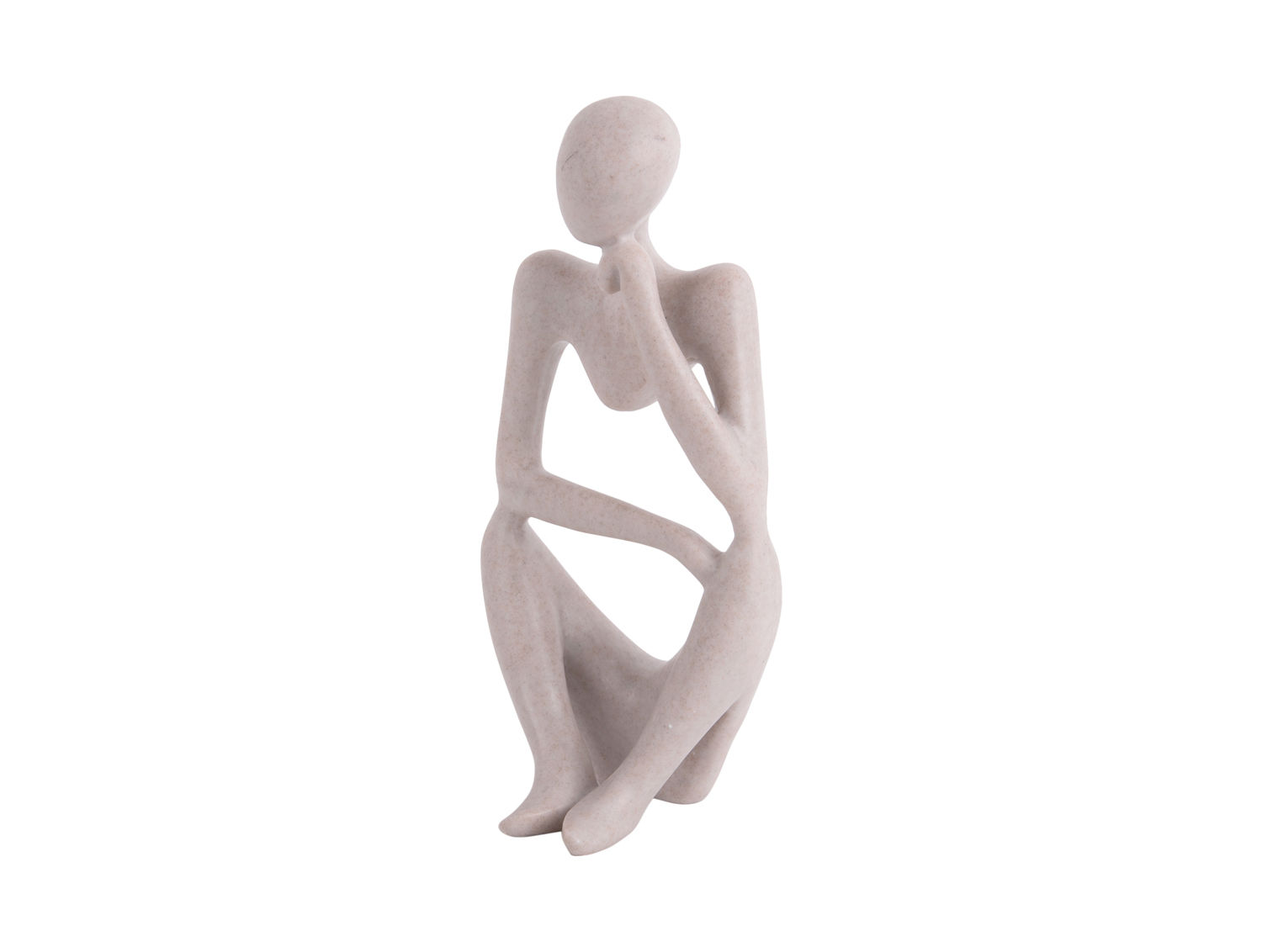 Beeld Peekir Polyresin Lichtgrijs H24 cm - Afbeelding 2