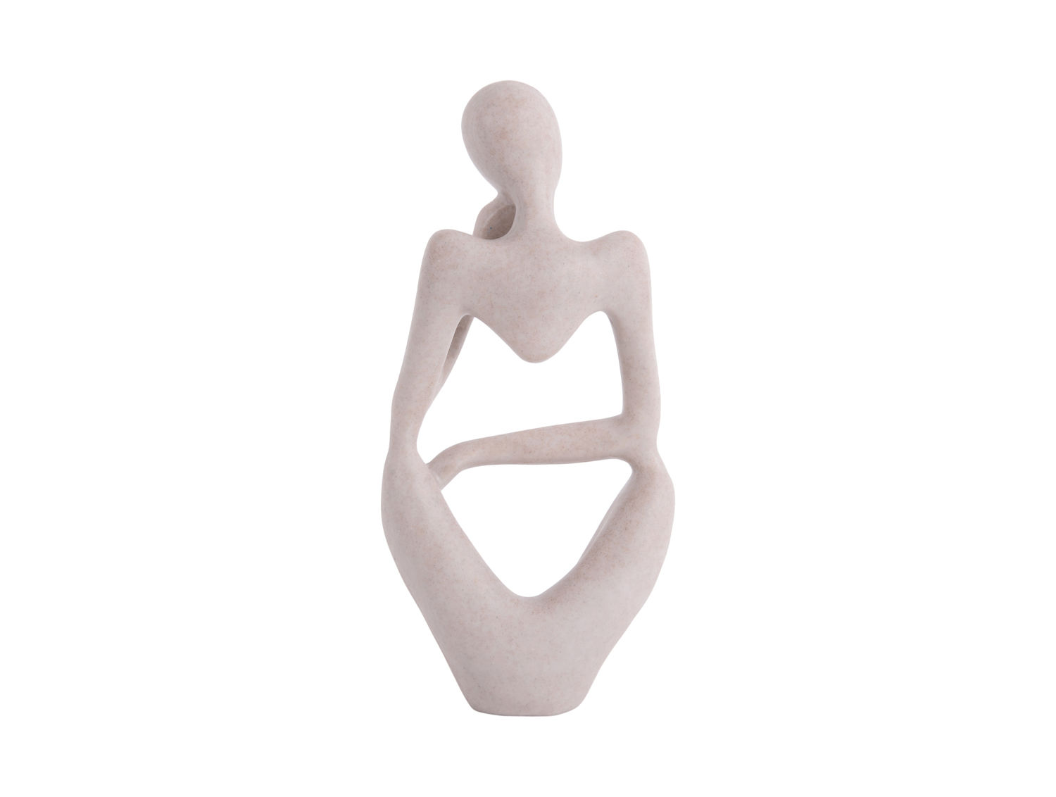 Beeld Peekir Polyresin Lichtgrijs H24 cm - Afbeelding 3