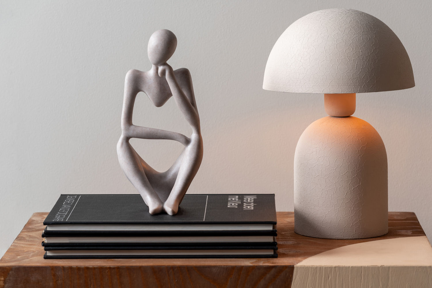 Beeld Peekir Polyresin Lichtgrijs H24 cm - Afbeelding 5