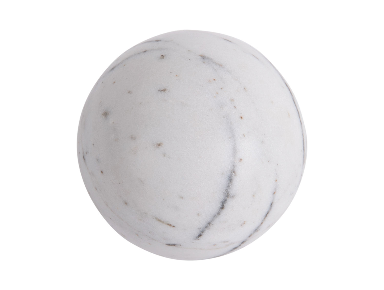 Beeld Daasil Marmer Wit H10 cm decoratieve bal met witte marmerlook en subtiele grijze adering
