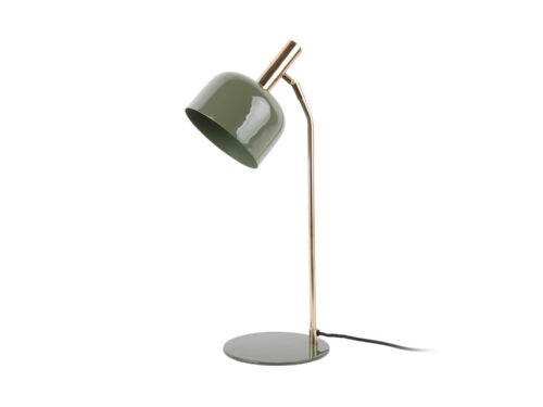 Tafellamp Rossy Groen H56 cm met glanzende kap en gouden accenten