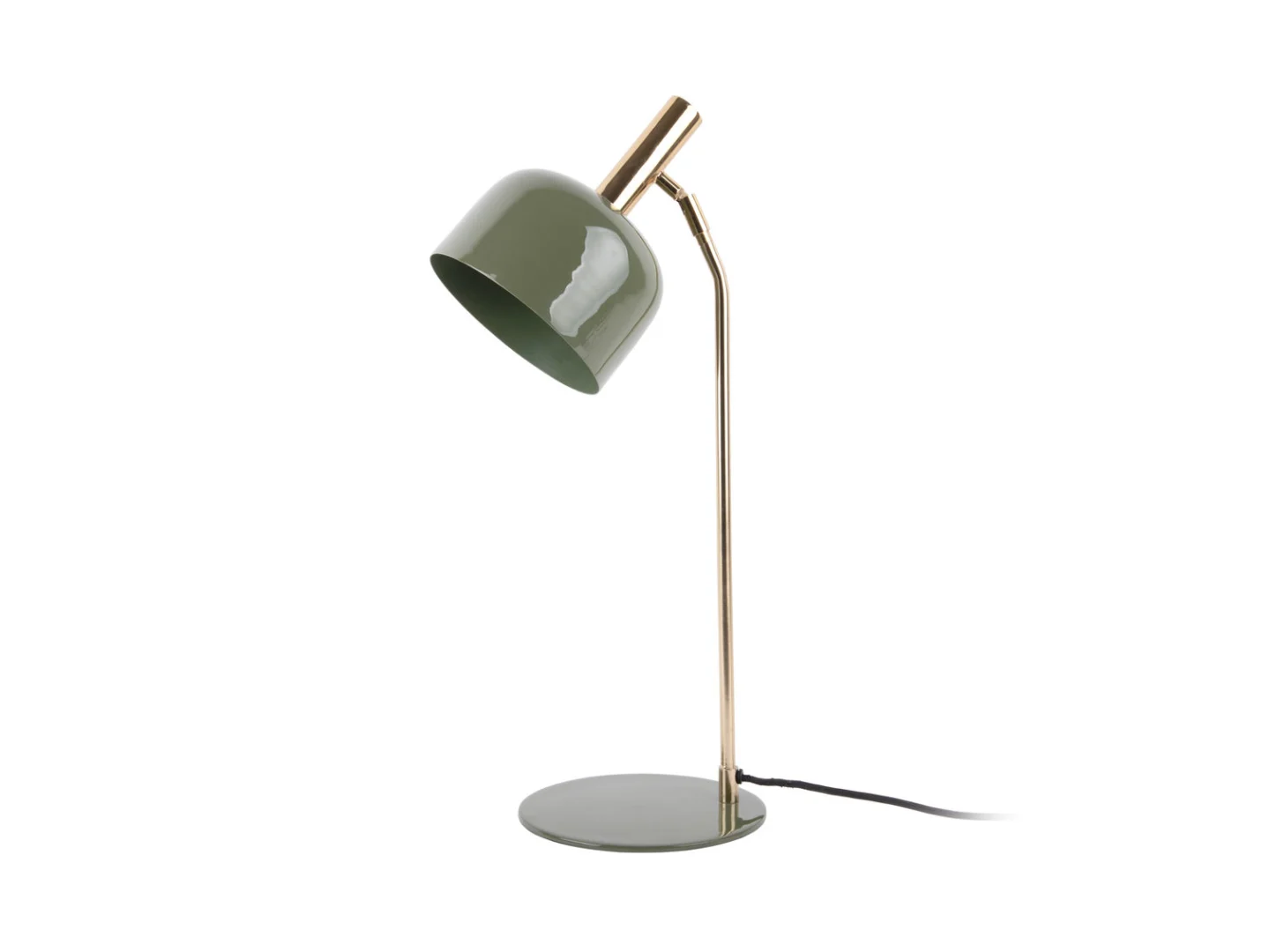 Tafellamp Rossy Groen H56 cm met glanzende kap en gouden accenten