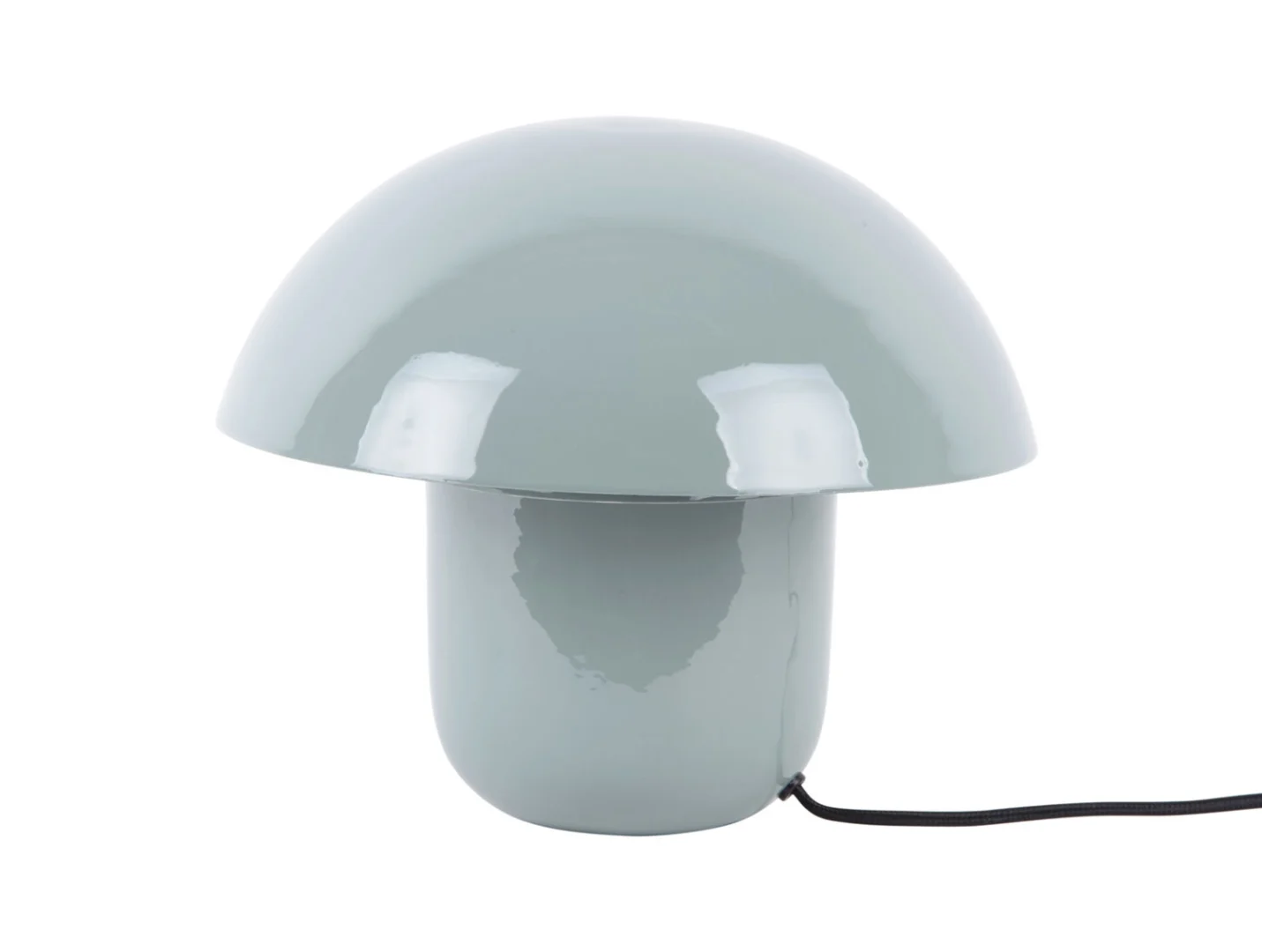 Tafellamp Braulloro lichtblauw, glanzend en rond design van 25 cm hoog met snoer