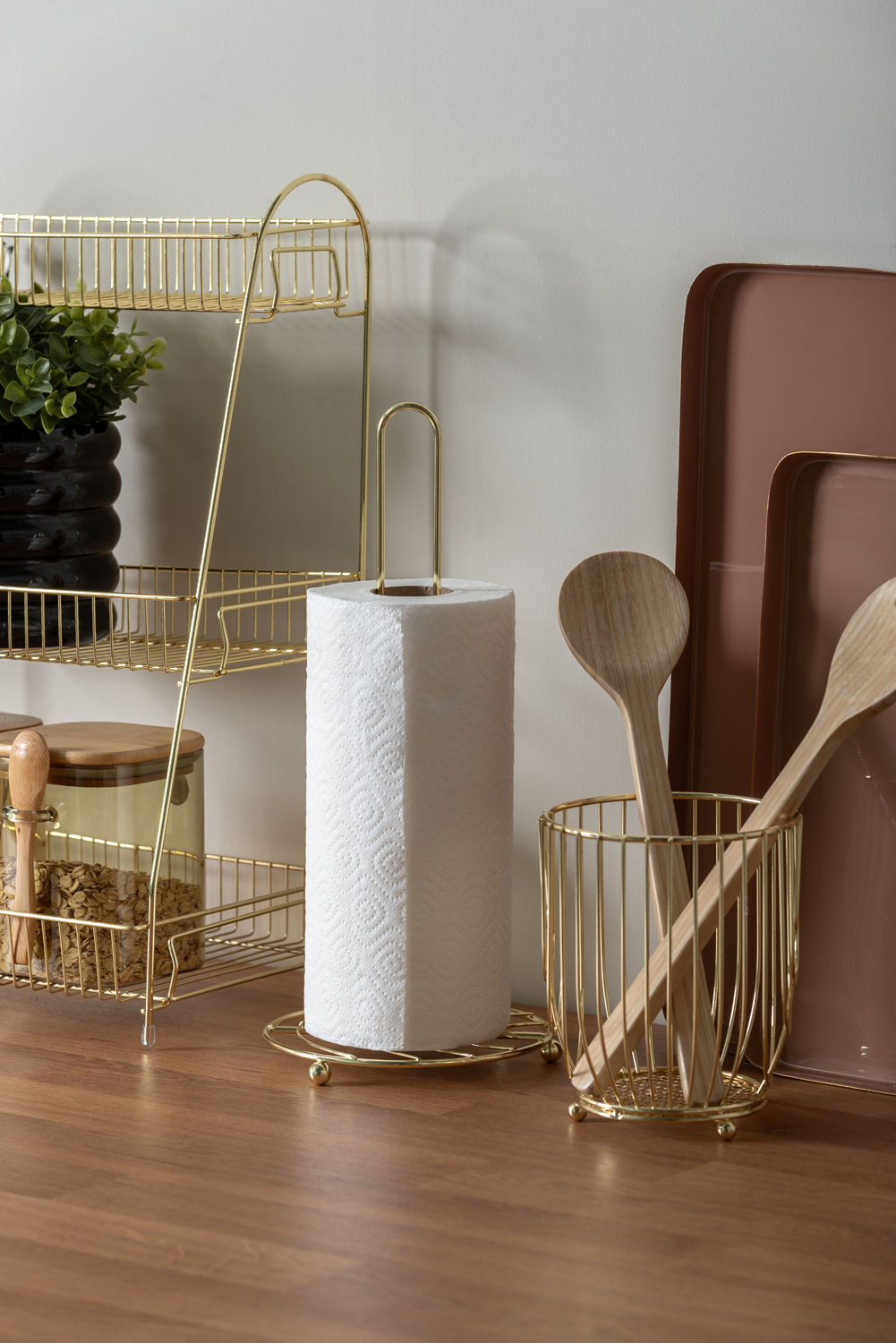 Woonaccessoire Grautond Metaal Goud - Afbeelding 4