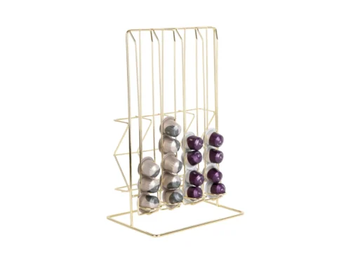 Mok Veevio Metaal Goud capsulehouder met gouden metalen frame voor overzichtelijke koffiecups