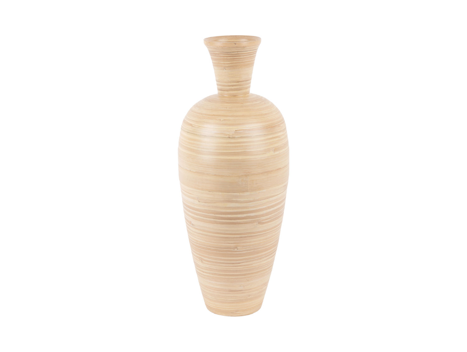 Vaas Ubud Bamboe Naturel Ø20 cm met slanke vorm en warme, natuurlijke bamboe afwerking