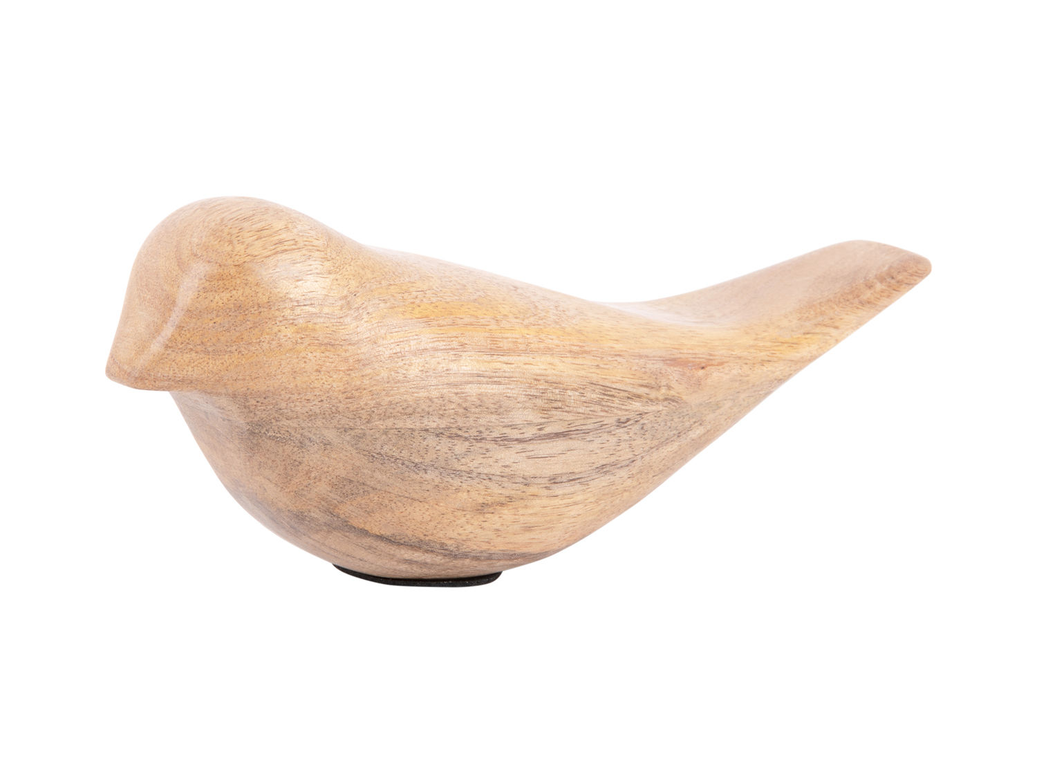 Beeld Flolir van mangohout in vogelvorm, compact woonaccessoire met warme natuurlijke uitstraling