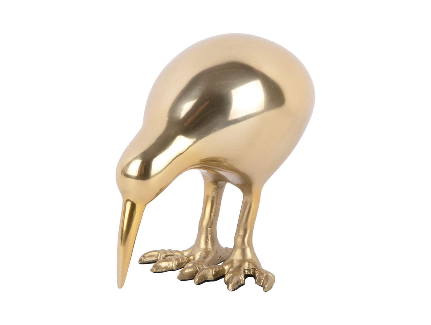 Beeld Caundy Metaal Goud H16 cm, stijlvol vogelbeeld met glanzende afwerking en compacte vorm