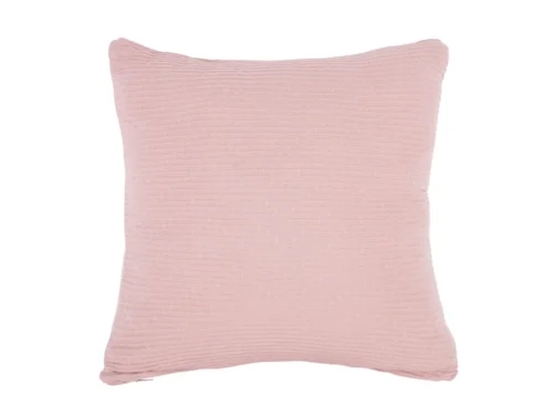 Kussen Fonnu zacht roze met zachte textuur en compact formaat voor bank, fauteuil of bed