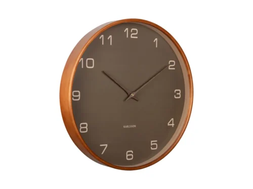 Wandklok Taastone Groen met houten rand, stille wijzerplaat en mid-century look