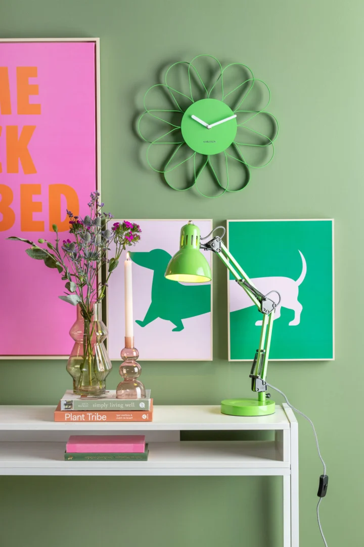 Wandklok Laadona Helder Groen - Afbeelding 4