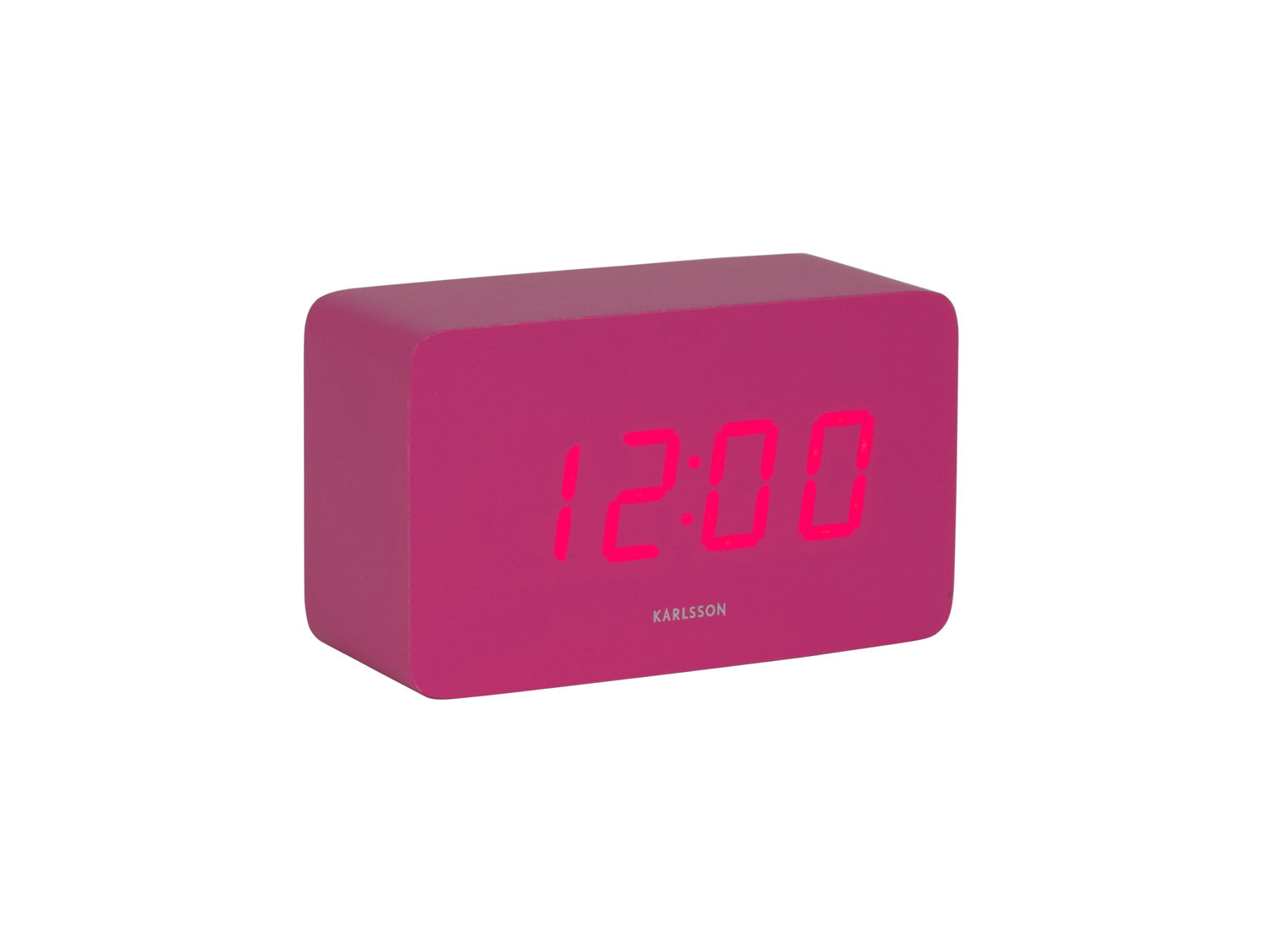 Wekker Truskor Helder Roze van Karlsson met helder LED-scherm en compact, strak design