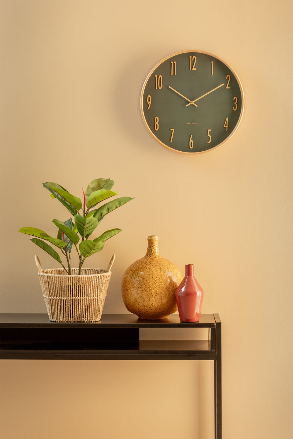 Wandklok Brauvand Rood - Afbeelding 4