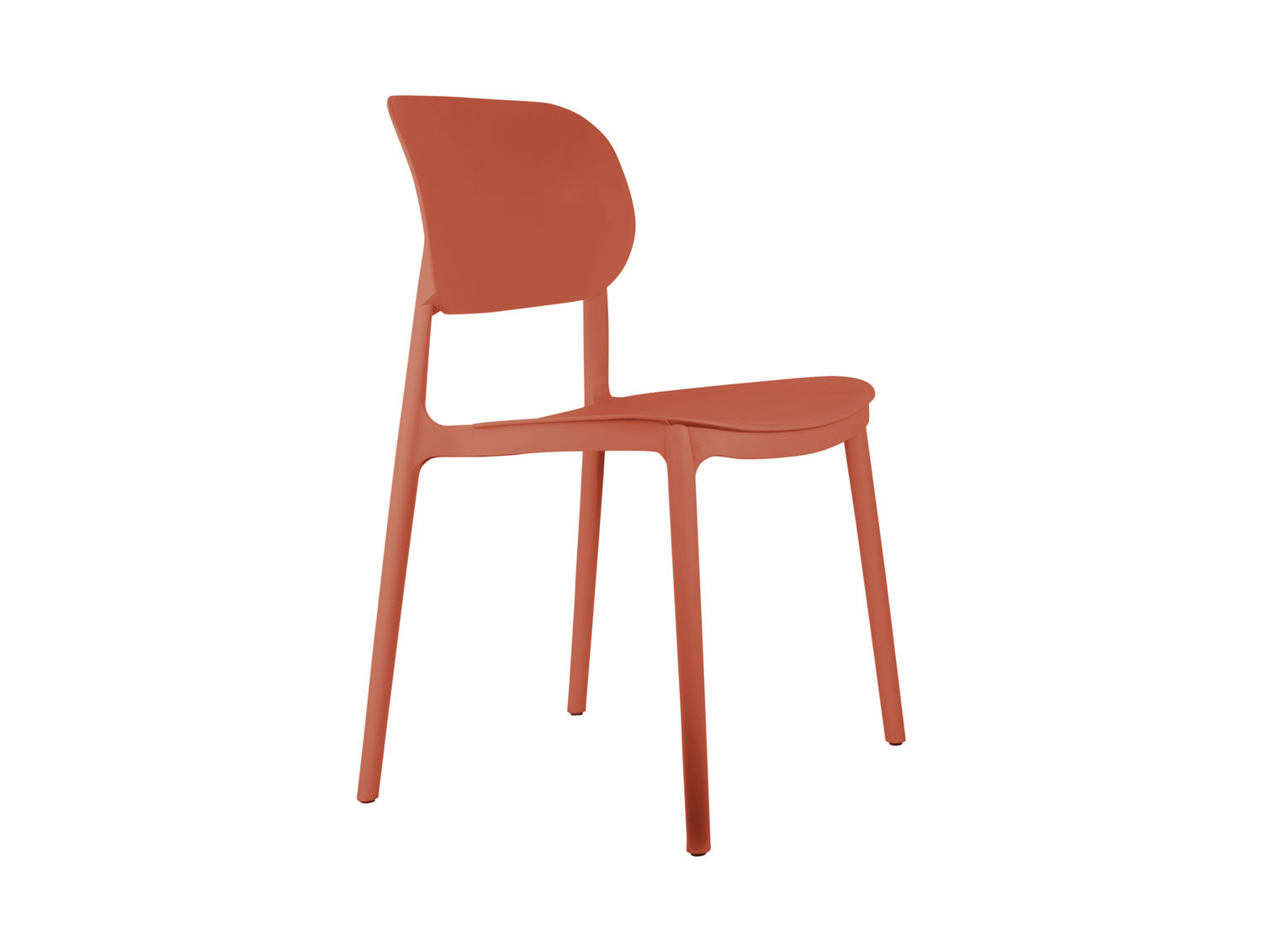 Eetkamerstoel Cunsero Oranje van Leitmotiv, moderne oranje stoel met slanke poten en strak design