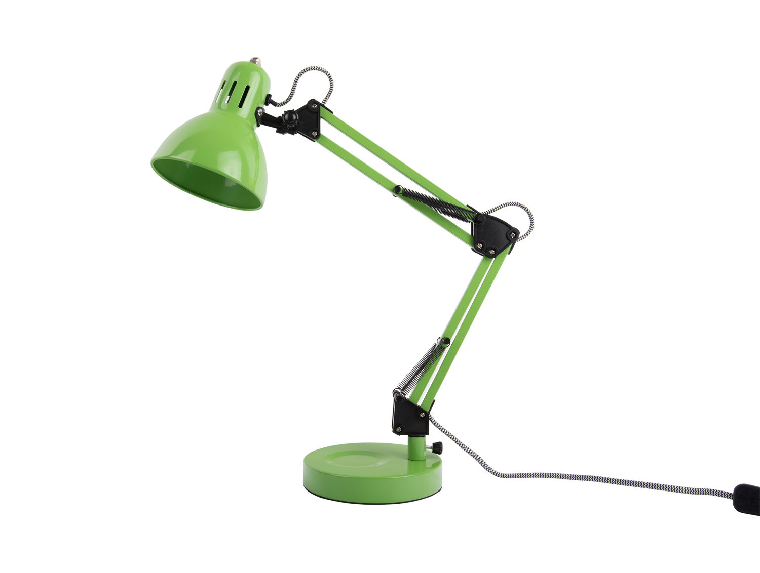 Tafellamp Lilda helder groen Ø15 cm met verstelbare arm en compacte voet