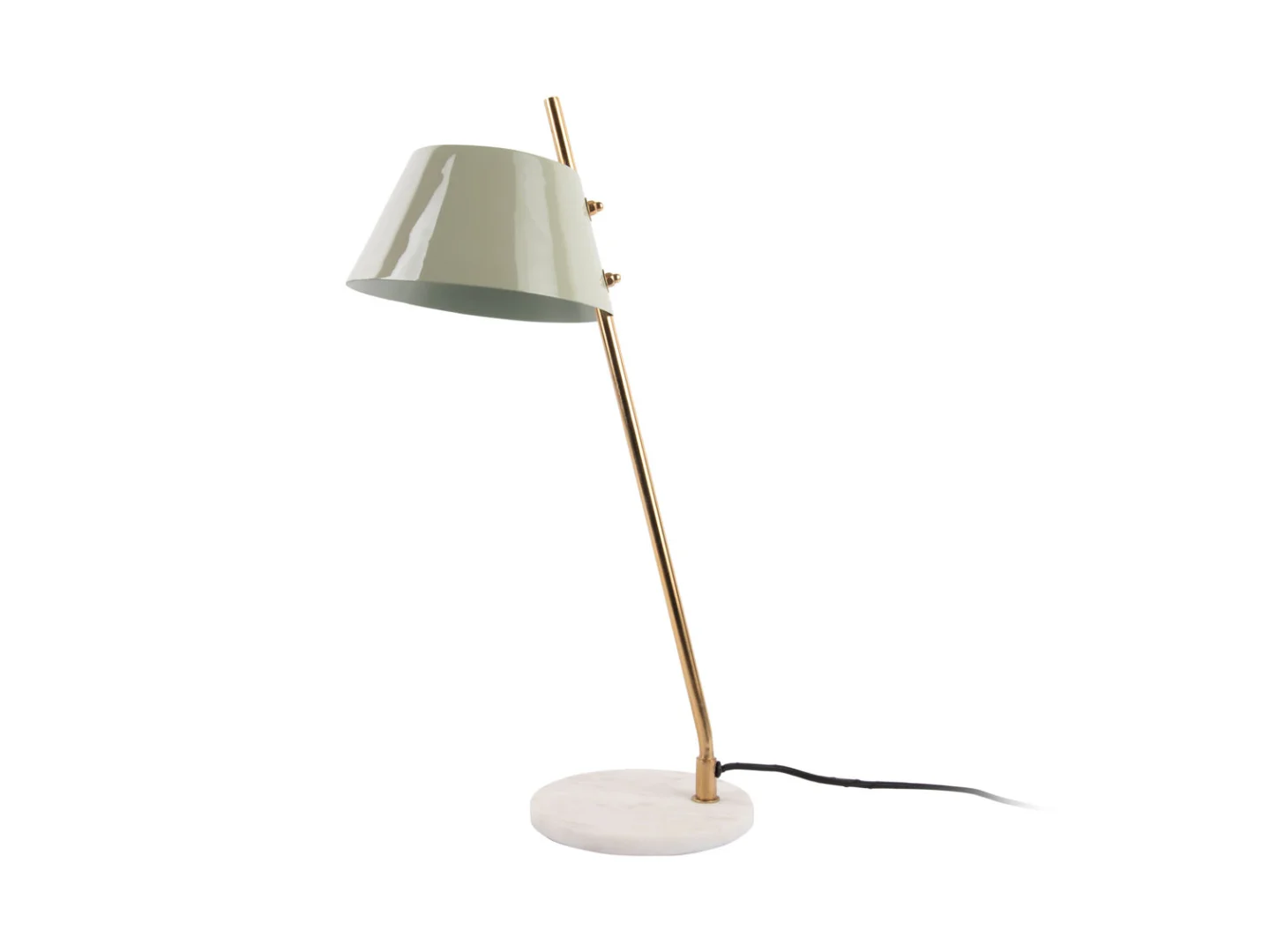 Tafellamp Kandy H53 cm met marmeren voet, metalen goudkleurige standaard en verstelbare kap