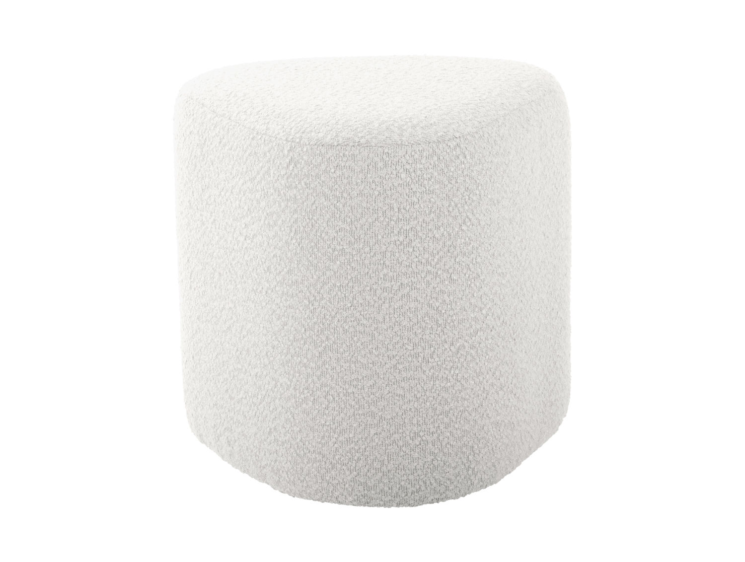 Poef Geskino Bouclé Wit - Afbeelding 2