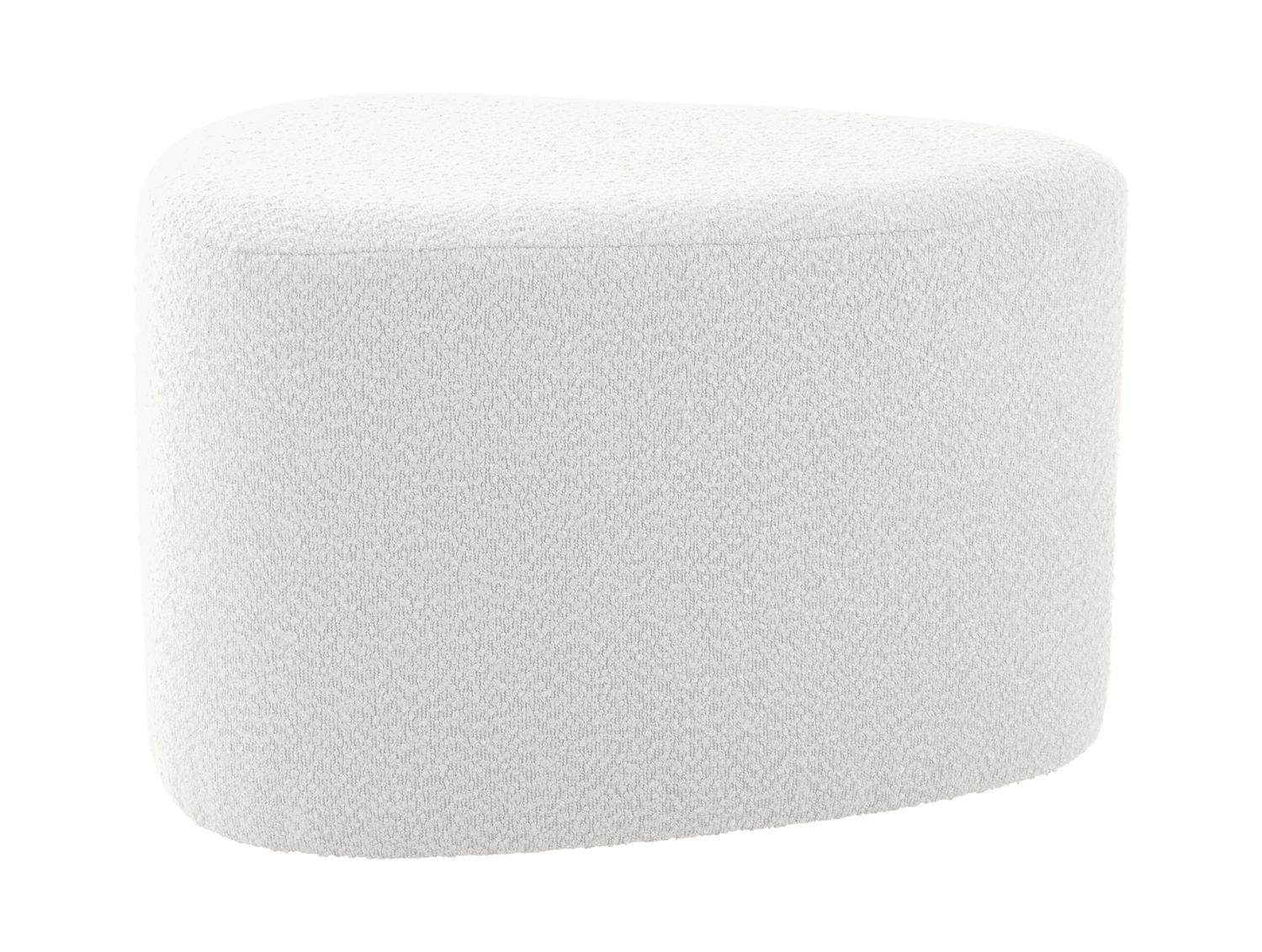 Poef Baskum Bouclé Wit - Afbeelding 2