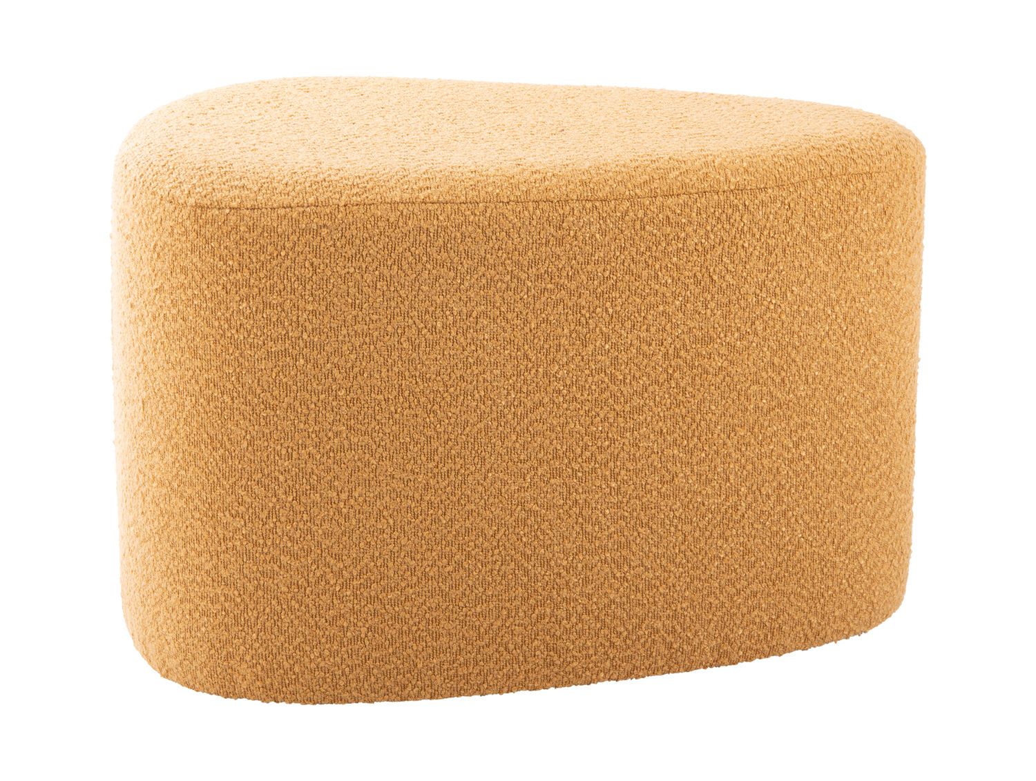 Poef Bastena Bouclé Geel - Afbeelding 2