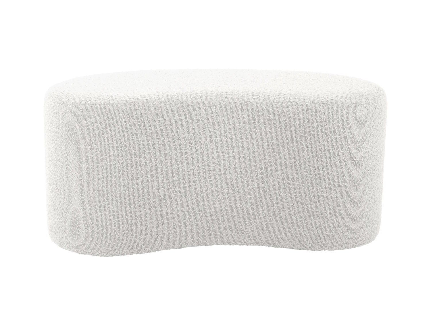 Poef Main Bouclé Wit - Afbeelding 2
