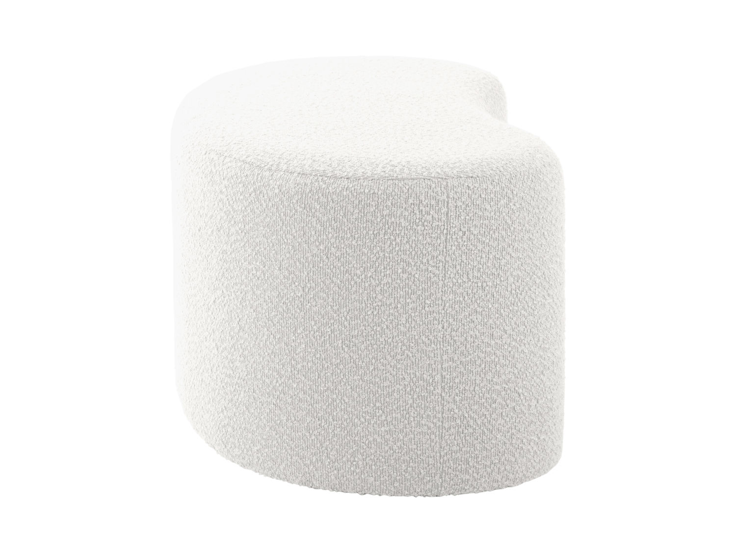 Poef Main Bouclé Wit - Afbeelding 3