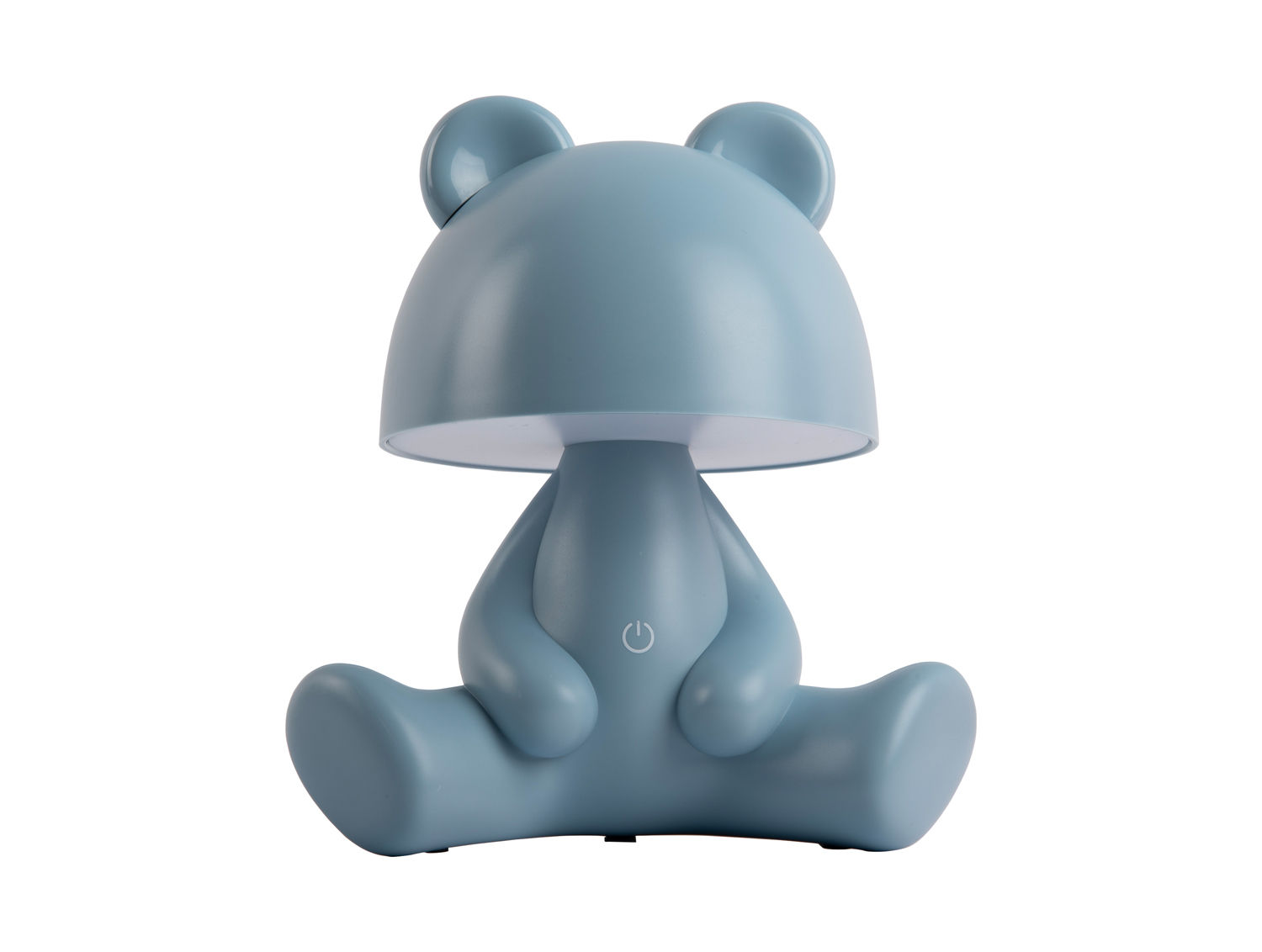 Tafellamp Cennund lichtblauw, draadloze LED-lamp in speels berenontwerp, H27 cm