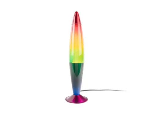 Tafellamp Venak Groen met slank glasdesign, multicolor tinten en zwarte voet