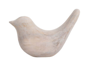 Beeld Moossi Hout Wit H13 cm