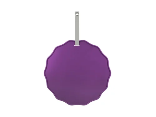 Memobord Loollang Helder Paars met speelse scallop-rand en ophanglus, modern muuraccessoire