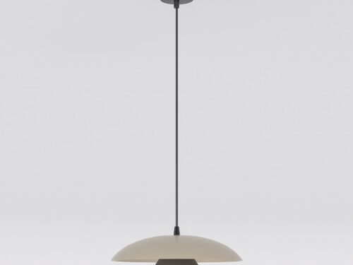 Hanglamp Cerra Beige met verstelbare hoogte, beige kap en zwarte details voor sfeervol gericht licht