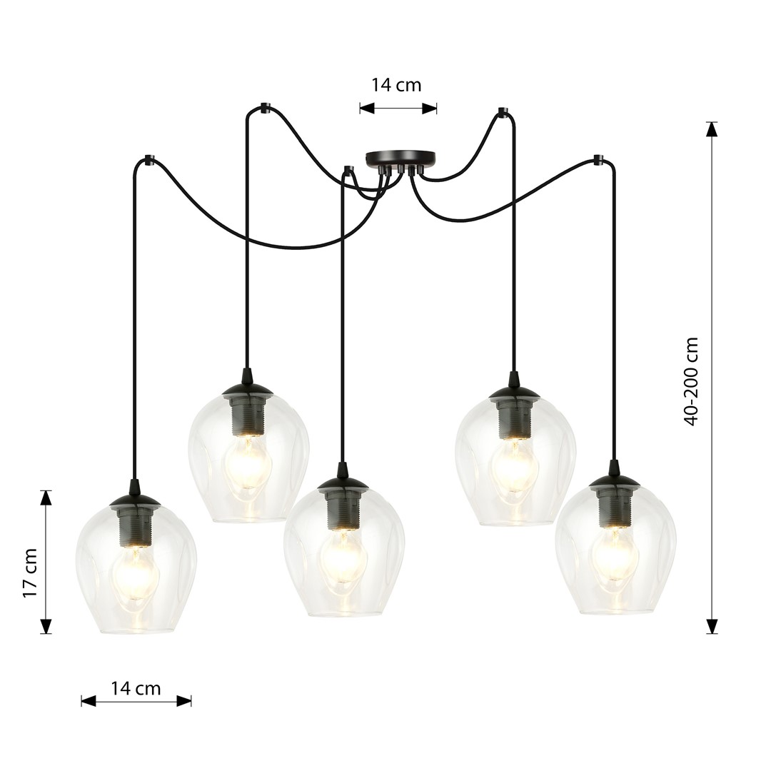Hanglamp Mauvas Zwart Ø14 cm - Afbeelding 3