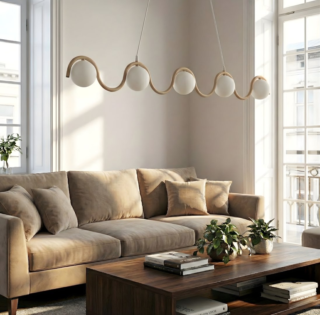 Hanglamp Mannor Beige Ø10 cm - Afbeelding 3