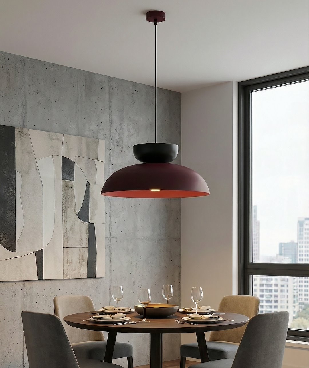 Hanglamp Slaurros Bordeaux - Afbeelding 3