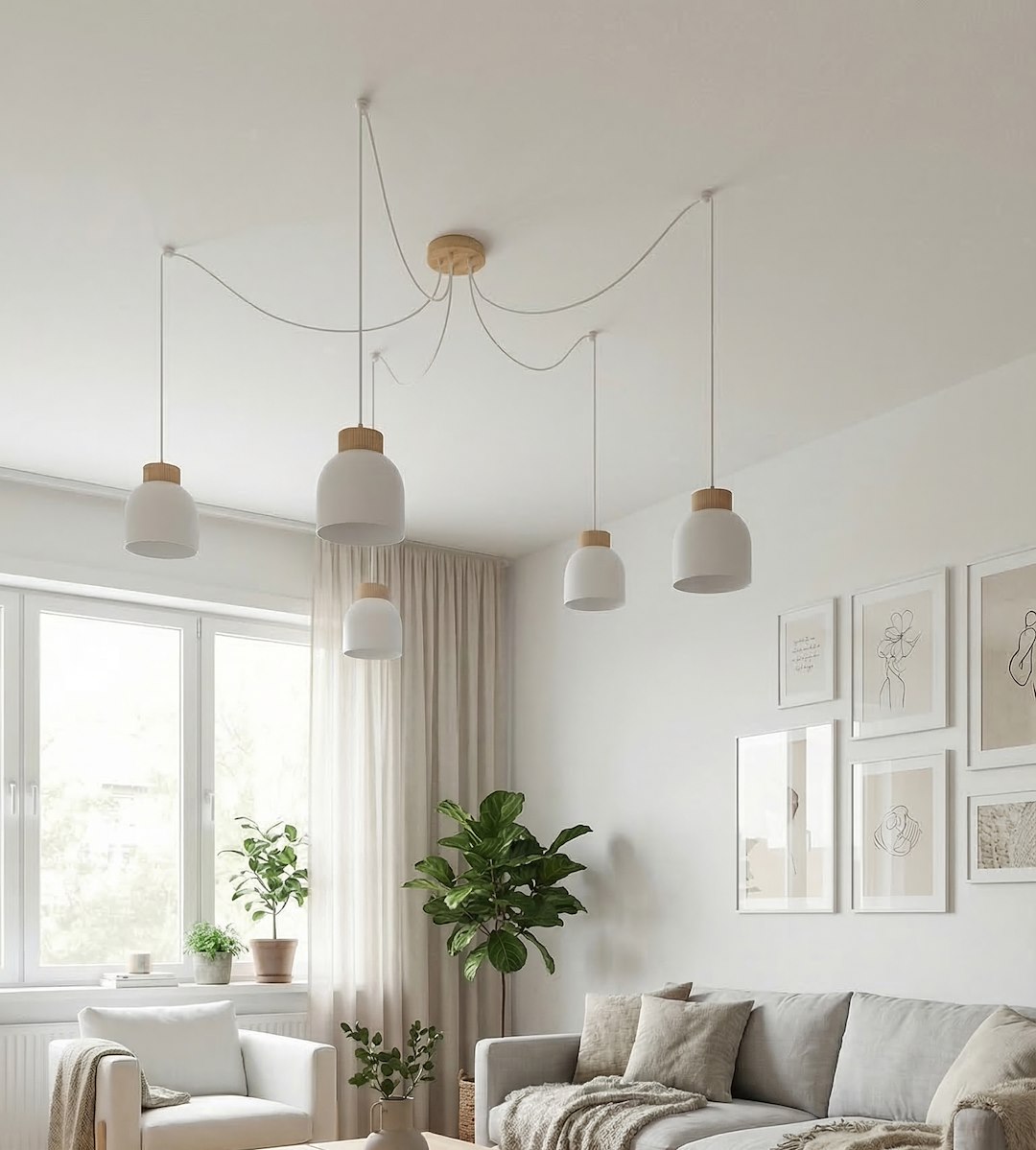 Hanglamp Meerdis Wit - Afbeelding 3