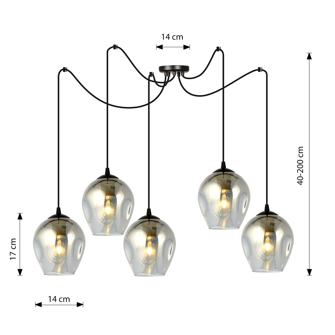 Hanglamp Hattem Zwart Ø14 cm - Afbeelding 3