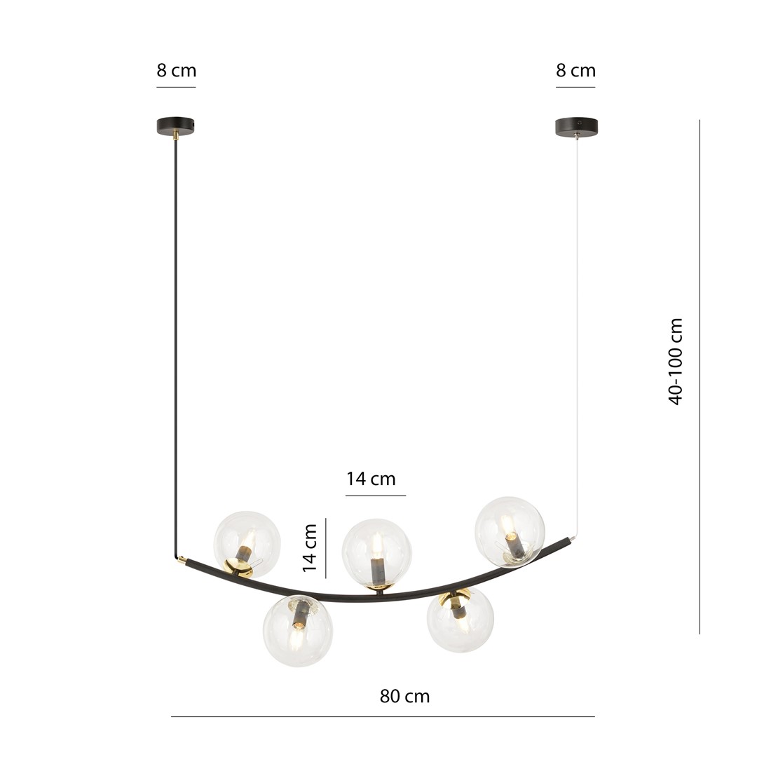 Hanglamp Morran Zwart Ø14 cm - Afbeelding 3