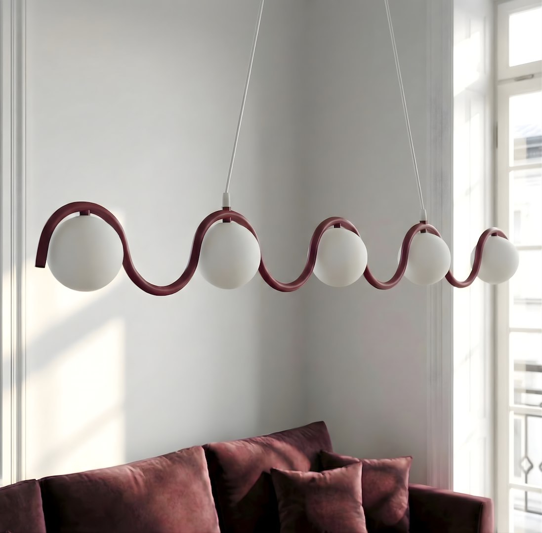 Hanglamp Slason Bordeaux Ø10 cm - Afbeelding 4