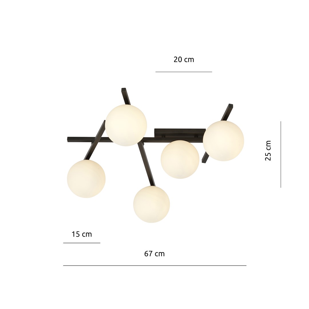Plafondlamp Skummira Zwart Ø15 cm - Afbeelding 4
