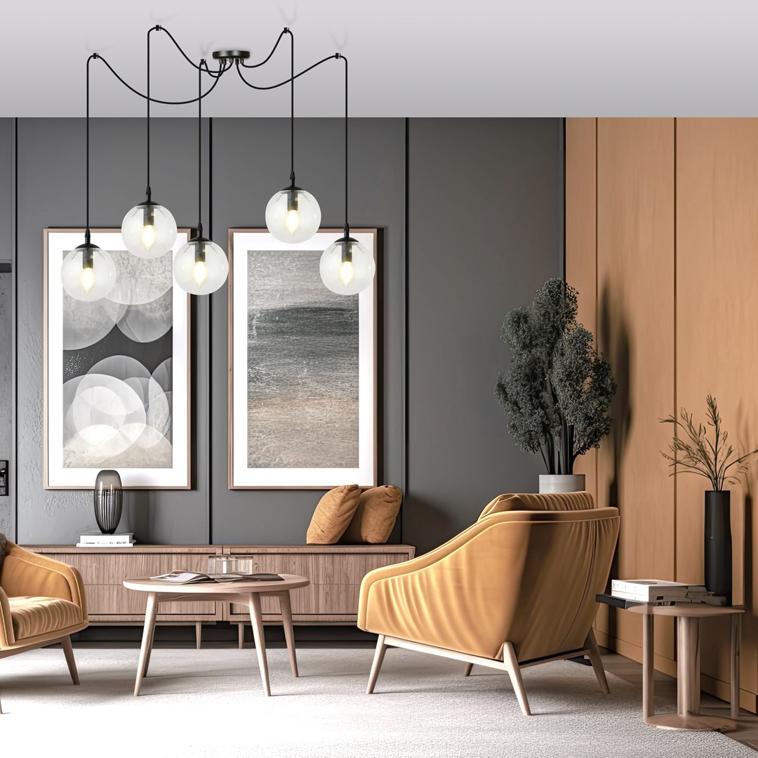 Hanglamp Furnio Zwart Ø14 cm - Afbeelding 4