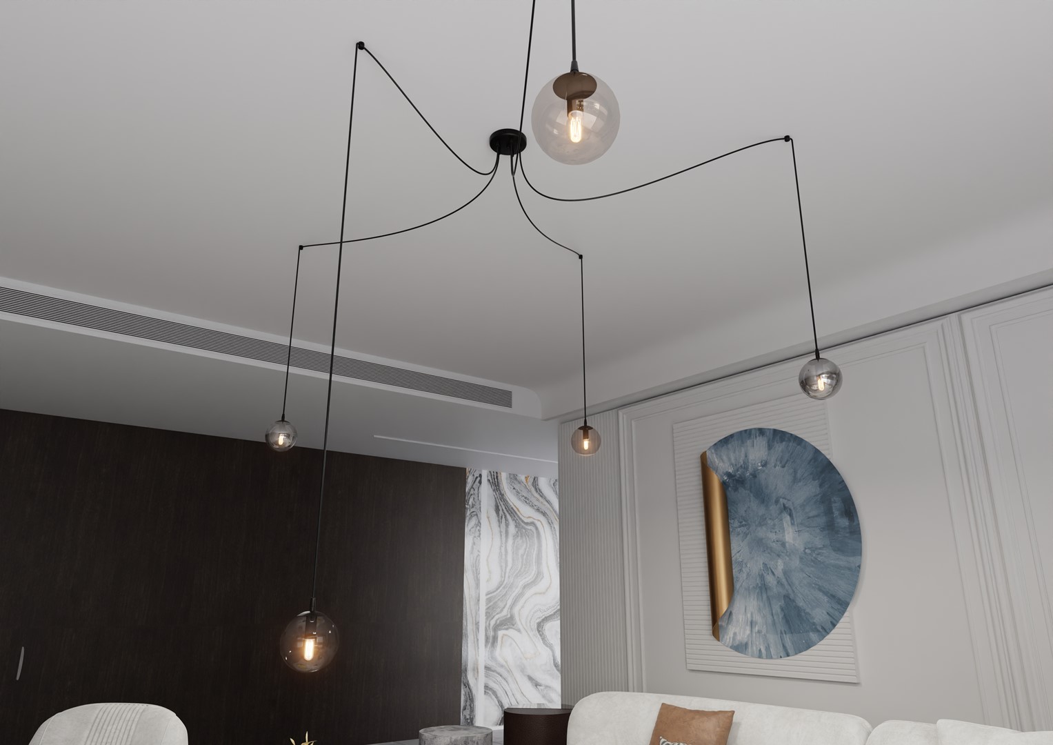 Hanglamp Kleilvor Zwart Ø14 cm - Afbeelding 4