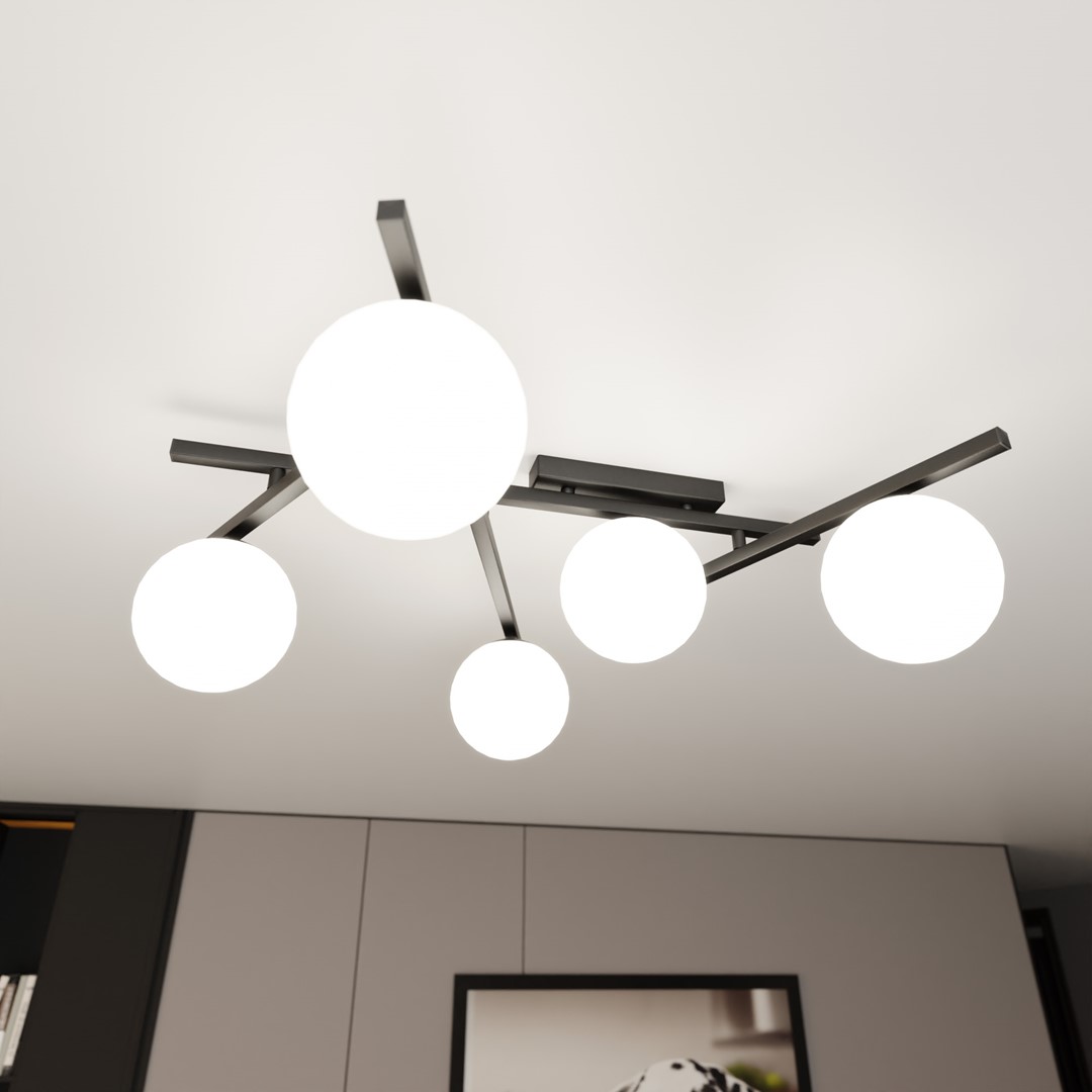 Plafondlamp Skummira Zwart Ø15 cm - Afbeelding 5