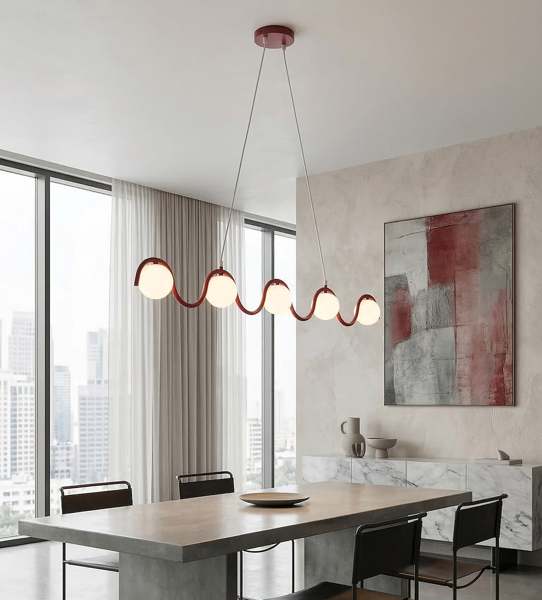 Hanglamp Slason Bordeaux Ø10 cm - Afbeelding 5