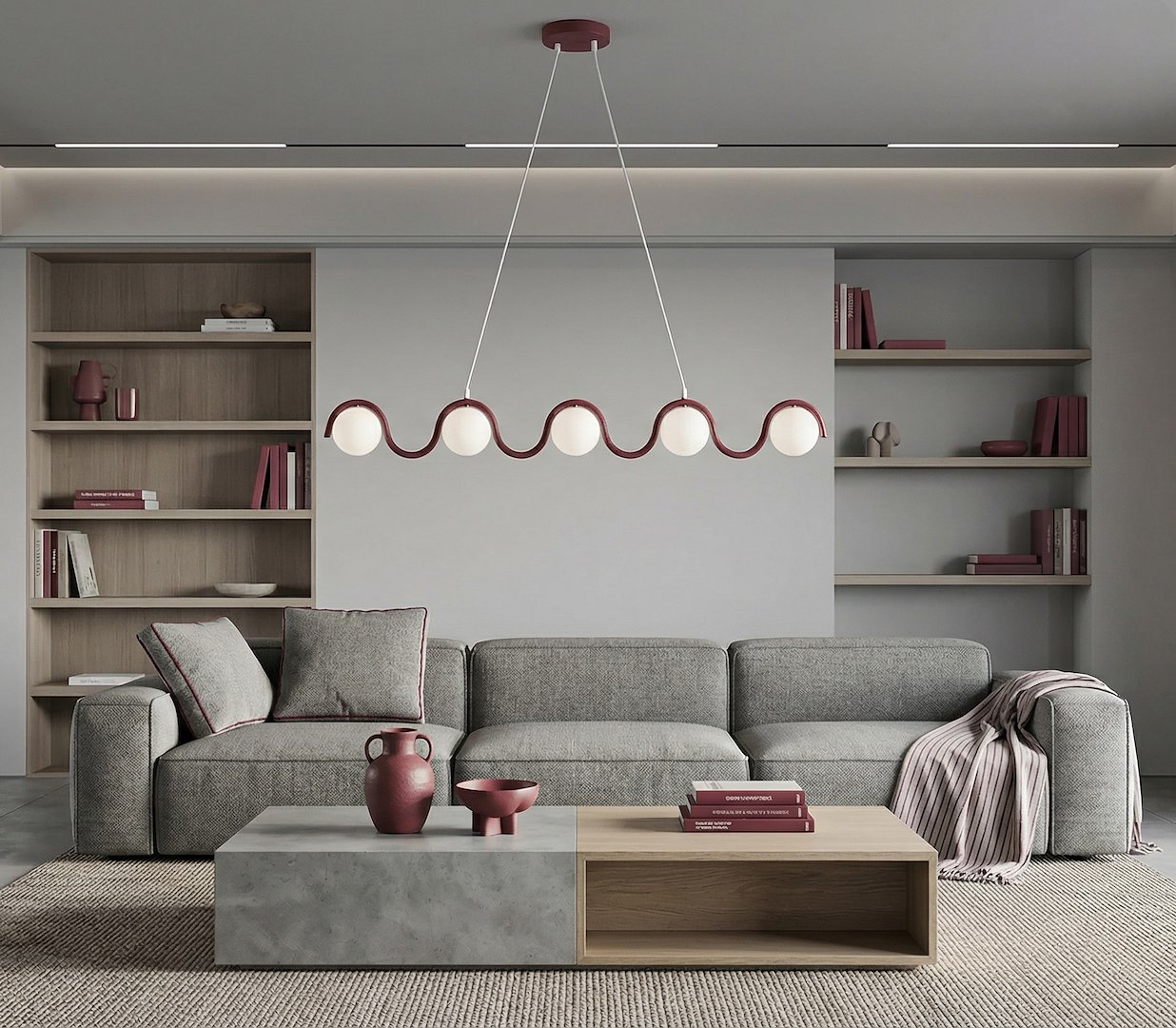 Hanglamp Slason Bordeaux Ø10 cm - Afbeelding 6