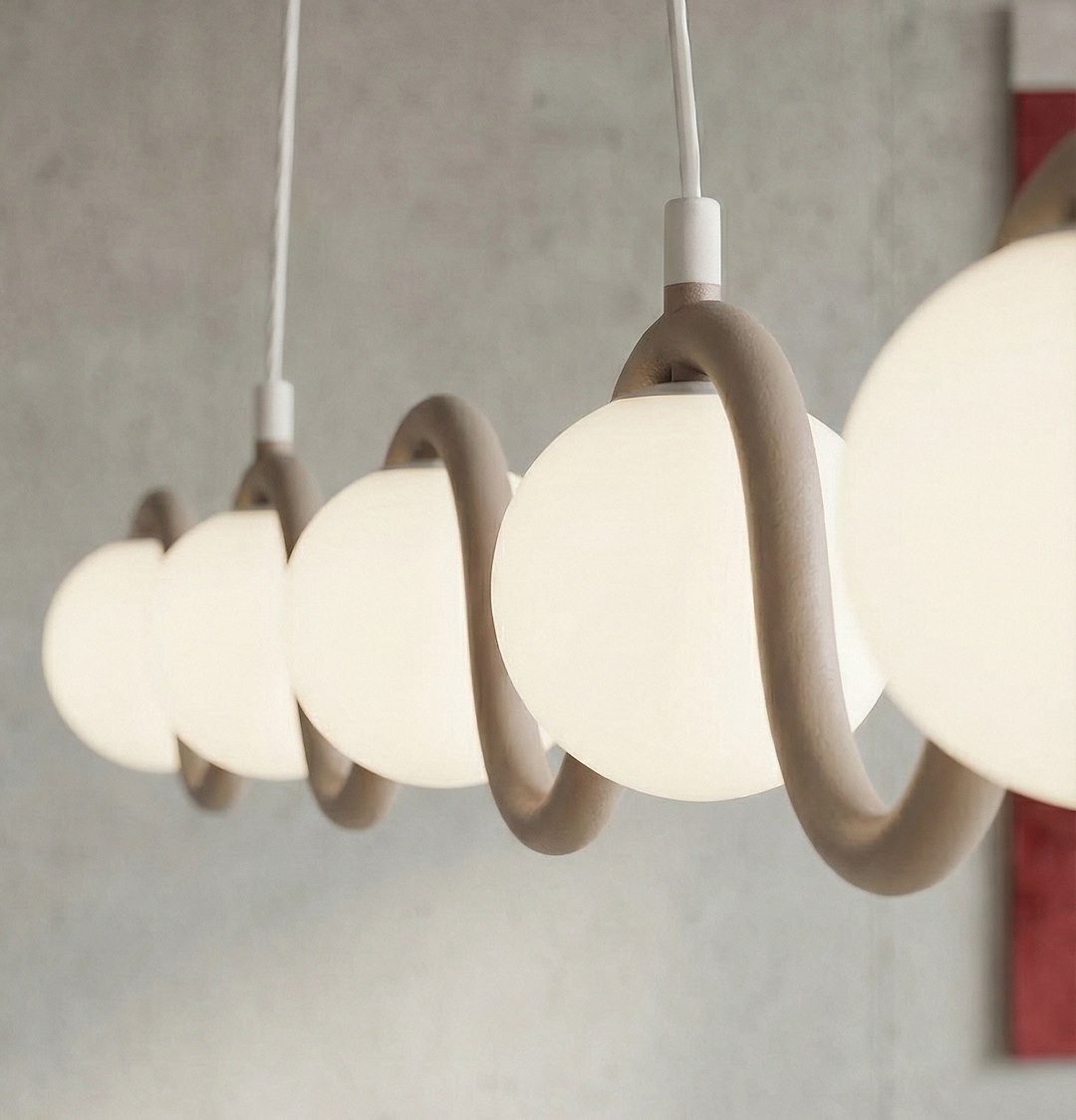 Hanglamp Mannor Beige Ø10 cm - Afbeelding 7
