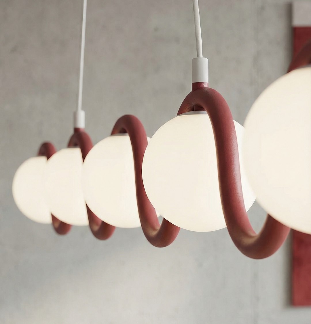 Hanglamp Slason Bordeaux Ø10 cm - Afbeelding 7